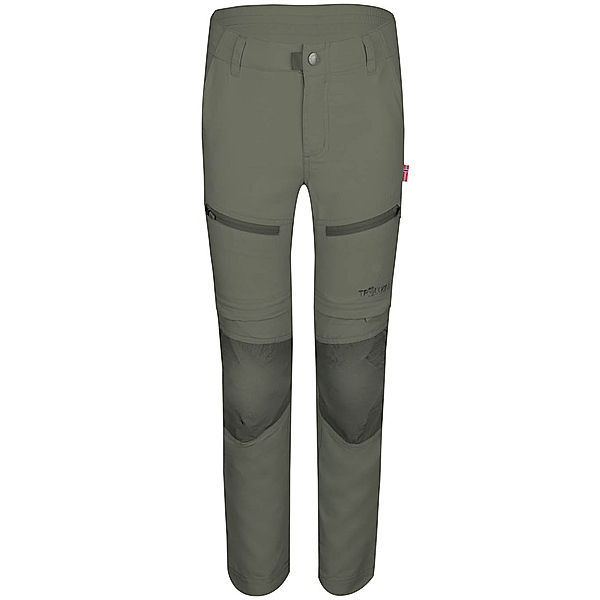 TROLLKIDS Zip-Off Hose NORDFJORD Slim Fit in clay green