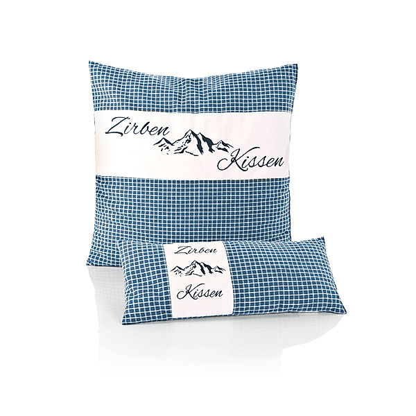 Zirbenkissen 2er-Set, marineblau