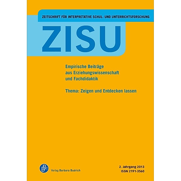 ZISU 2 - ebook / Zeitschrift für interpretative Schul- und Unterrichtsforschung Bd.2