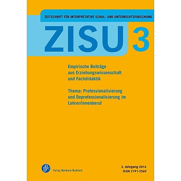 ZISU 3 - ebook / Zeitschrift für interpretative Schul- und Unterrichtsforschung Bd.3