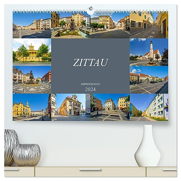 Zittau Impressionen (hochwertiger Premium Wandkalender 2024 DIN A2 quer), Kunstdruck in Hochglanz, Dirk Meutzner