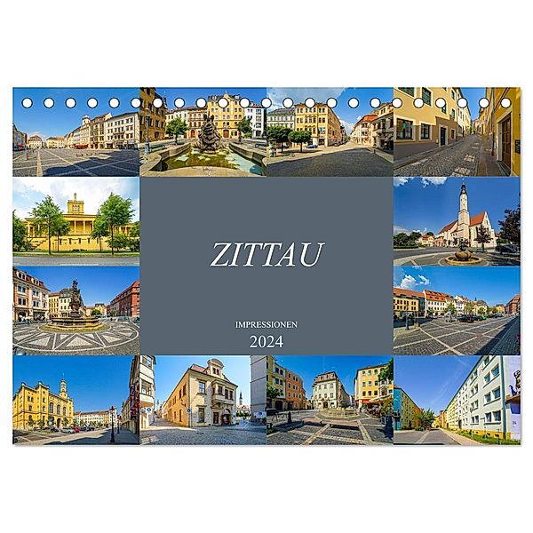 Zittau Impressionen (Tischkalender 2024 DIN A5 quer), CALVENDO Monatskalender, Dirk Meutzner
