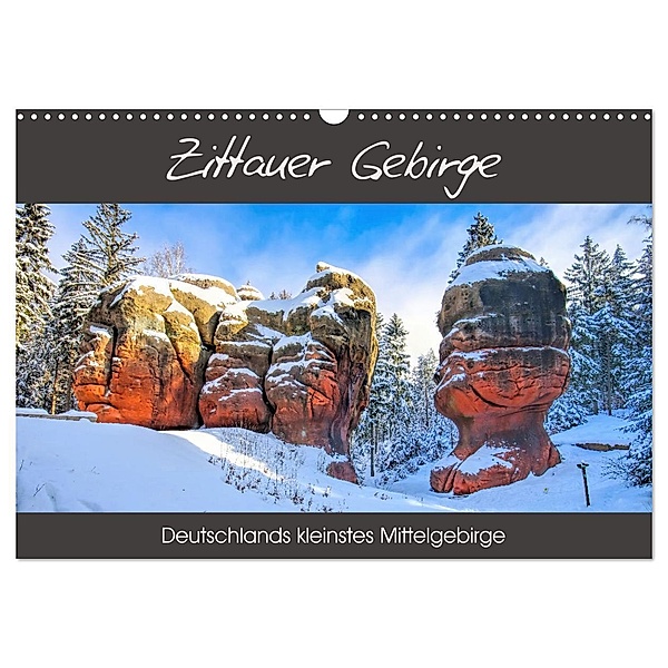 Zittauer Gebirge - Deutschlands kleinstes Mittelgebirge (Wandkalender 2024 DIN A3 quer), CALVENDO Monatskalender, LianeM