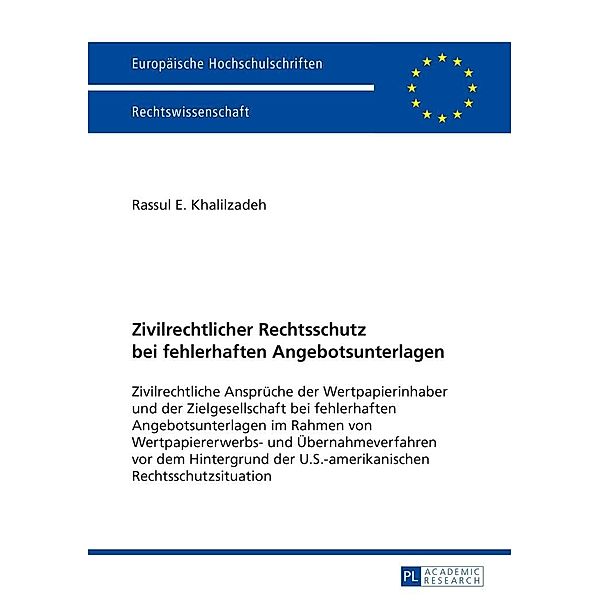 Zivilrechtlicher Rechtsschutz bei fehlerhaften Angebotsunterlagen, Khalilzadeh Rassul Khalilzadeh