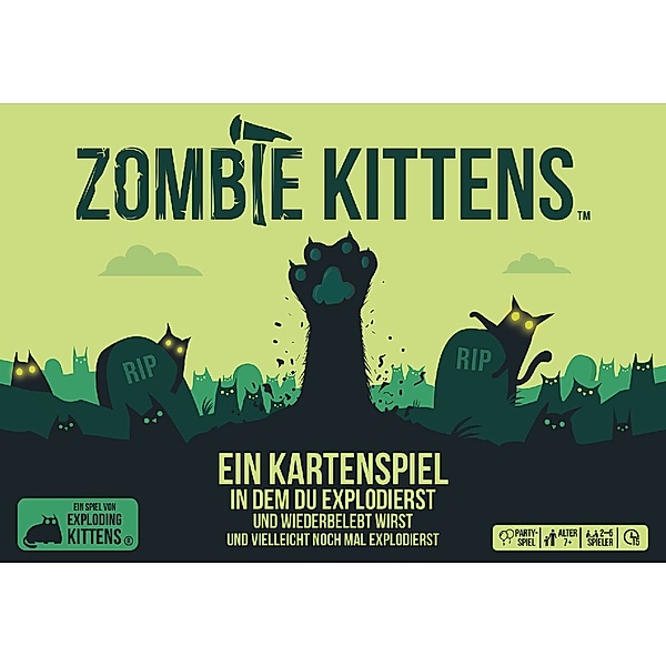 Asmodee, Exploding Kittens Zombie Kittens, Matthew Inman, Elan Lee, Shane Small