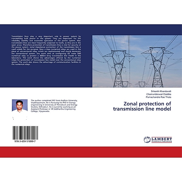 Zonal protection of transmission line model, Srikanth Khandavalli, Chamundeswari Doddka, Purnachandra Rao Thota