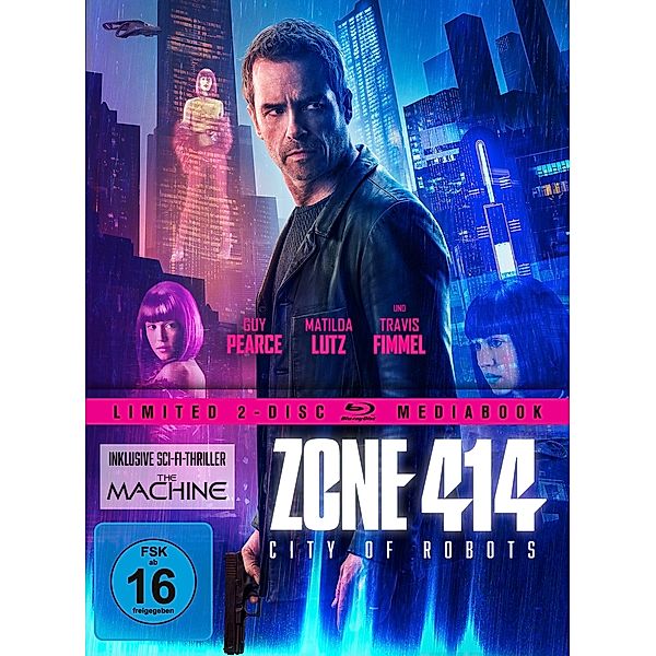 Zone 414 - City of Robots Limited Mediabook, Guy Pearce, Matilda Lutz, Travis Fimmel