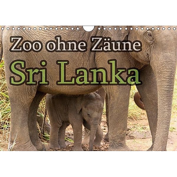 Zoo ohne Zäune - Sri Lanka (Wandkalender 2017 DIN A4 quer), Jörg Sobottka