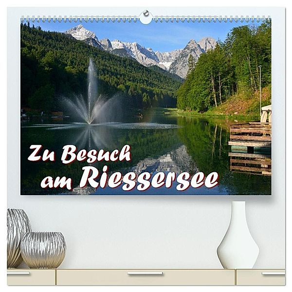 Zu Besuch am Riessersee (hochwertiger Premium Wandkalender 2025 DIN A2 quer), Kunstdruck in Hochglanz, Calvendo, Dieter Wilczek