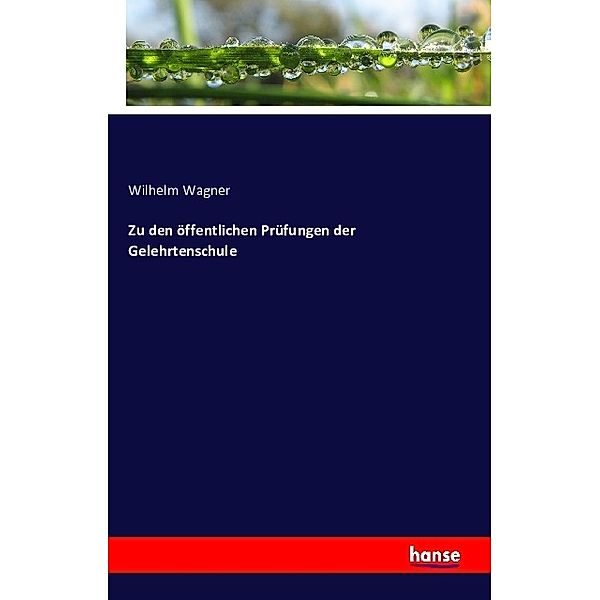 Zu den öffentlichen Prüfungen der Gelehrtenschule, Wilhelm Wagner