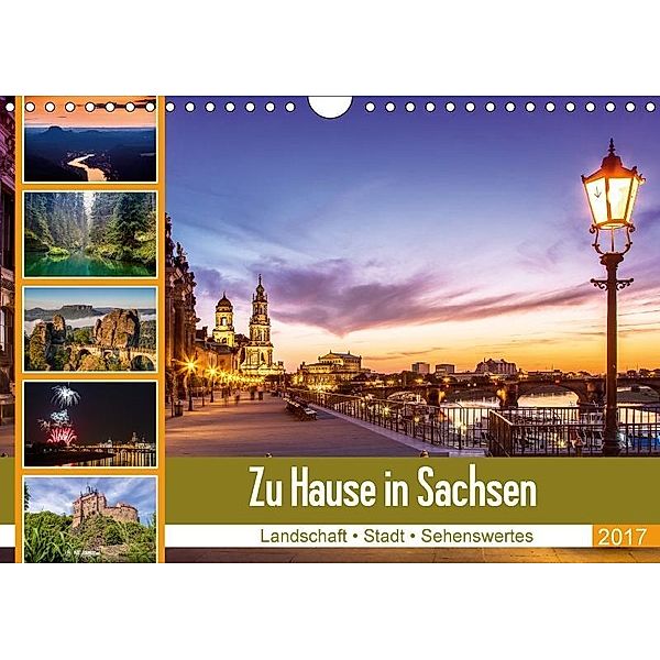 Zu Hause in Sachsen (Wandkalender 2017 DIN A4 quer), Christoph Perret