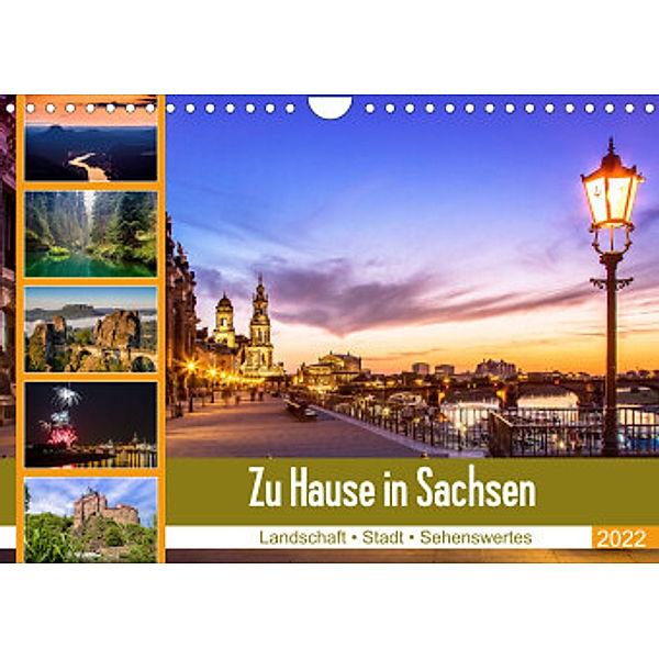 Zu Hause in Sachsen (Wandkalender 2022 DIN A4 quer), CP-PhotoGraphics.de Christoph Perret