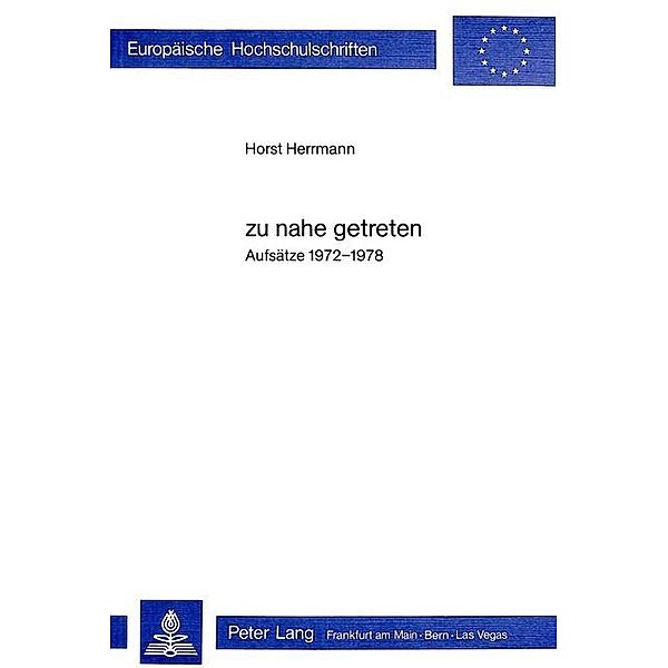 Zu nahe getreten, Horst Herrmann