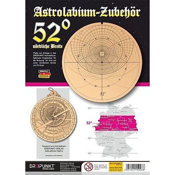Zubehör-Platte 52° (für Astrolabium)