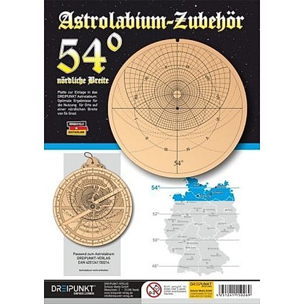 Zubehör-Platte 54° (für Astrolabium)