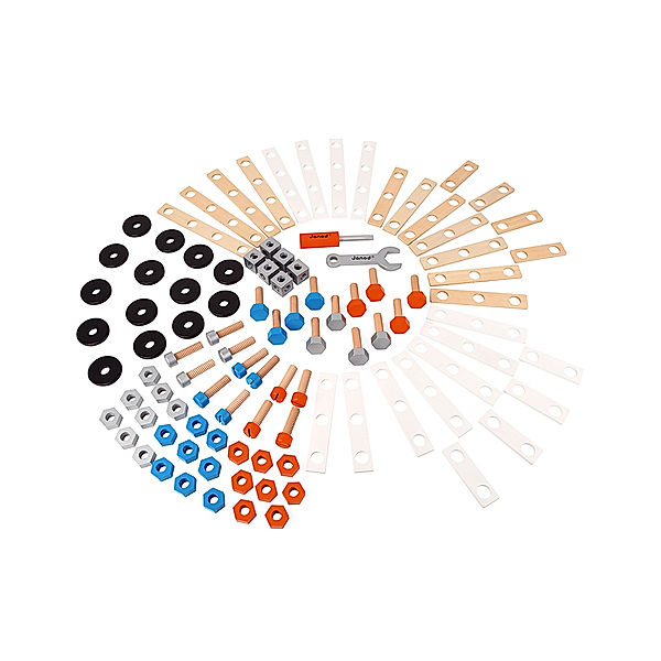 Janod Zubehörsortiment BRICO ‘KIDS 100-teilig aus Holz