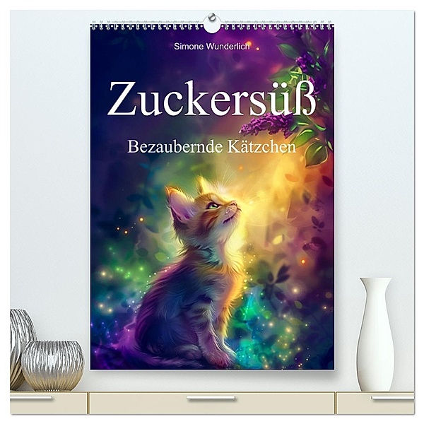 Zuckersüss - Bezaubernde Kätzchen (hochwertiger Premium Wandkalender 2025 DIN A2 hoch), Kunstdruck in Hochglanz, Calvendo, Simone Wunderlich