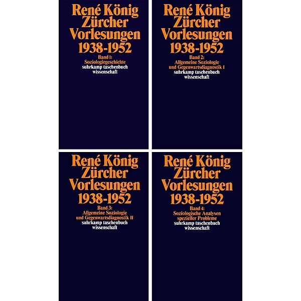 Zürcher Vorlesungen (1938-1952), 4 Teile.Bd.1, René König