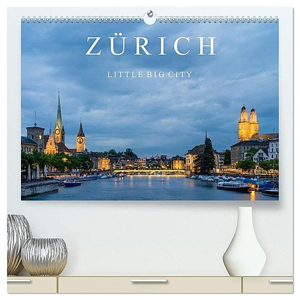 ZÜRICH - Little Big City (hochwertiger Premium Wandkalender 2024 DIN A2 quer), Kunstdruck in Hochglanz, Enrico Caccia