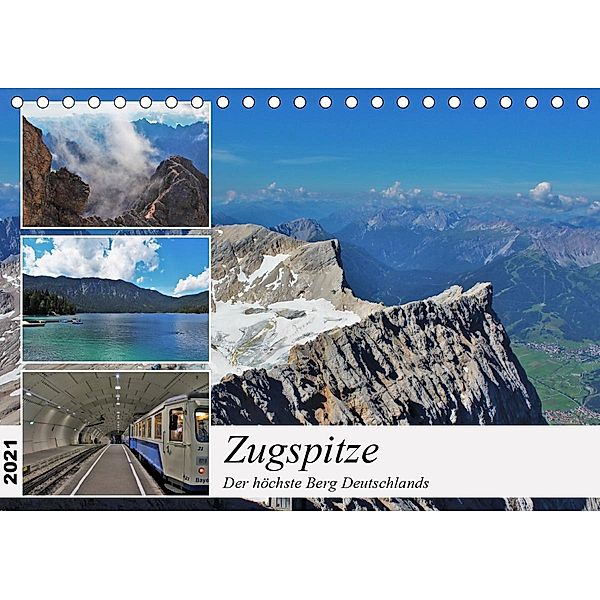 Zugspitze - Der höchste Berg Deutschlands (Tischkalender 2021 DIN A5 quer), TakeTheShot