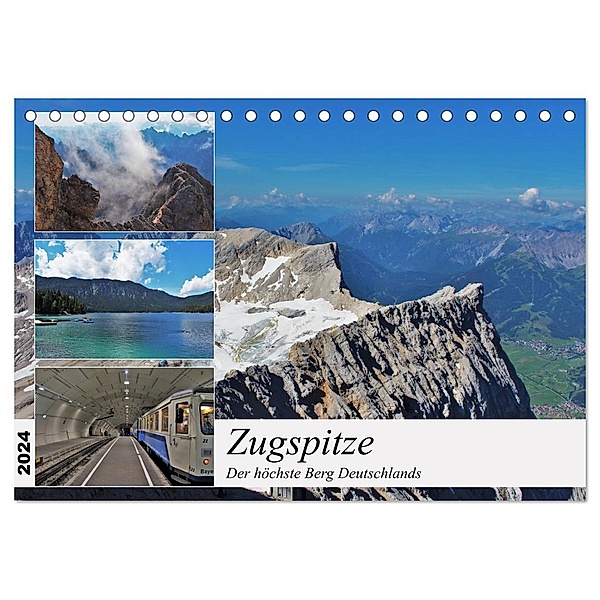 Zugspitze - Der höchste Berg Deutschlands (Tischkalender 2024 DIN A5 quer), CALVENDO Monatskalender, TakeTheShot
