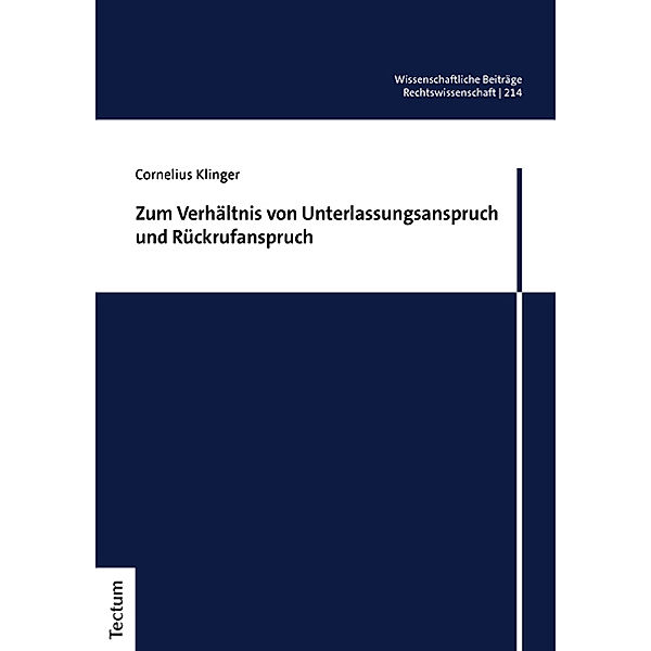 Zum Verhältnis von Unterlassungsanspruch und Rückrufanspruch, Cornelius Klinger