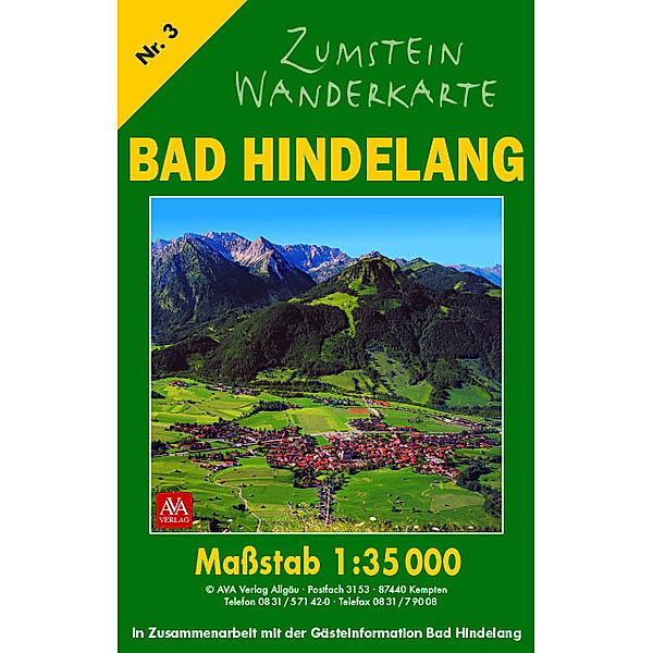 Zumstein Wanderkarte Bad Hindelang, AVA Agrar Verlag Allgäu GmbH