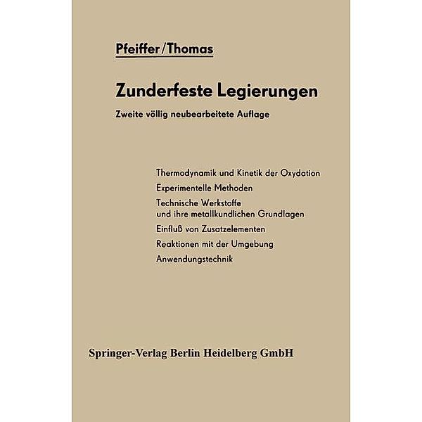 Zunderfeste Legierungen, Harald Pfeiffer, Hans Thomas