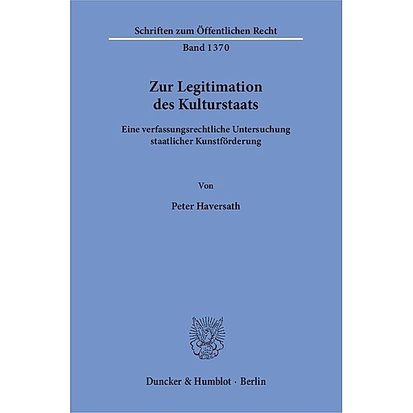 Zur Legitimation des Kulturstaats., Peter Haversath