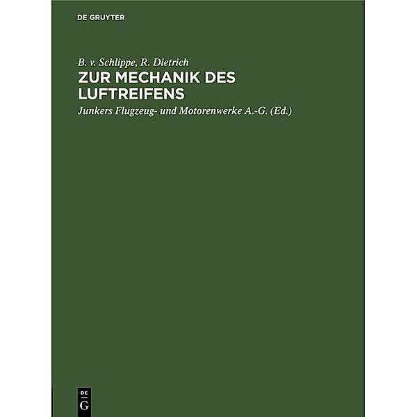 Zur Mechanik des Luftreifens / Jahrbuch des Dokumentationsarchivs des österreichischen Widerstandes, B. v. Schlippe, R. Dietrich