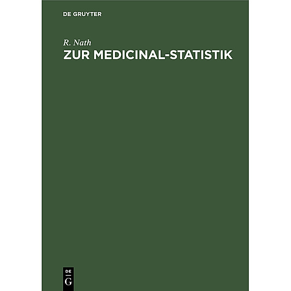Zur Medicinal-Statistik, R. Nath