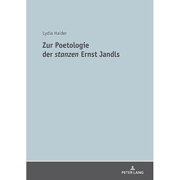 Zur Poetologie der stanzen Ernst Jandls, Haider Lydia Haider