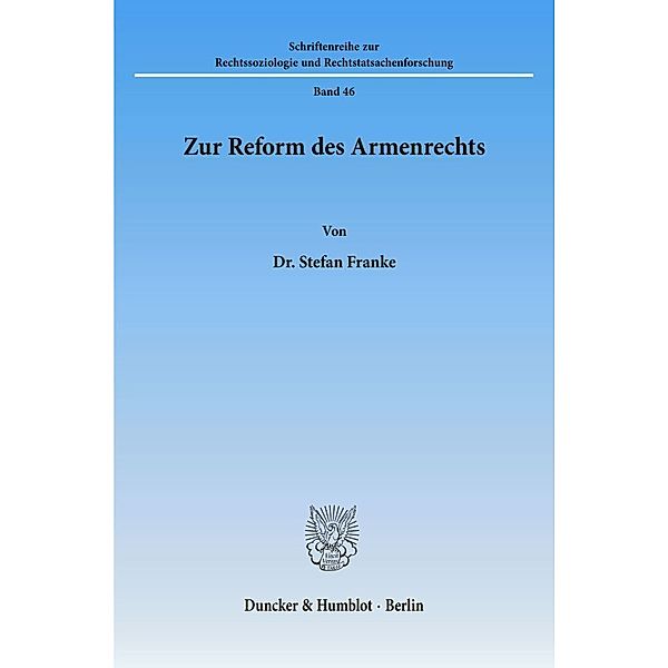 Zur Reform des Armenrechts., Stefan Franke