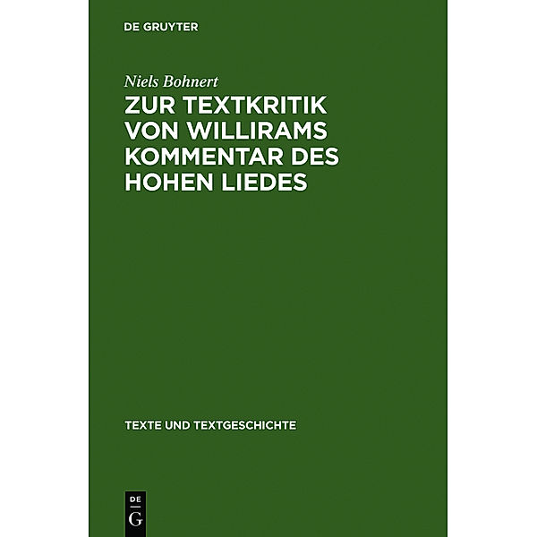 Zur Textkritik von Willirams Kommentar des Hohen Liedes, Niels Bohnert