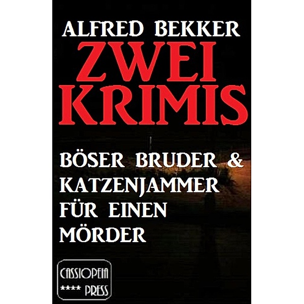 Zwei Alfred Bekker Krimis: Böser Bruder & Katzenjammer für einen Mörder, Alfred Bekker