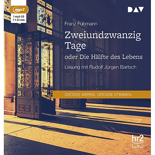 Zweiundzwanzig Tage oder Die Hälfte des Lebens,1 Audio-CD, 1 MP3, Franz Fühmann