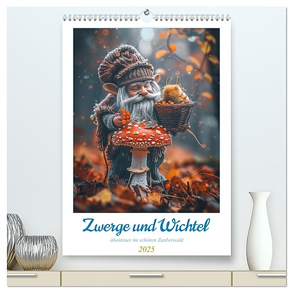 Zwerge und Wichtel (hochwertiger Premium Wandkalender 2025 DIN A2 hoch), Kunstdruck in Hochglanz, Calvendo, Steffen Gierok-Latniak