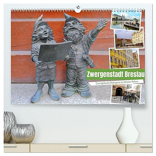 Zwergenstadt Breslau (hochwertiger Premium Wandkalender 2024 DIN A2 quer), Kunstdruck in Hochglanz, Werner Prescher