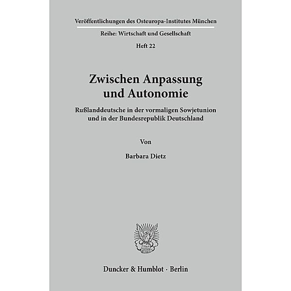 Zwischen Anpassung und Autonomie., Barbara Dietz