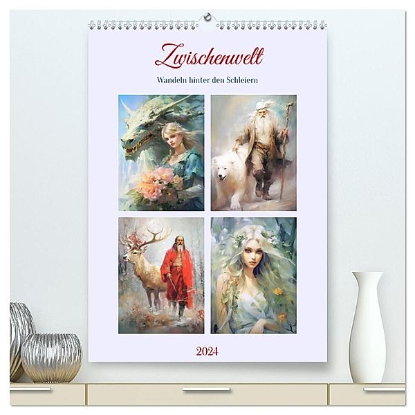 Zwischenwelt. Wandeln hinter den Schleiern (hochwertiger Premium Wandkalender 2024 DIN A2 hoch), Kunstdruck in Hochglanz, Rose Hurley