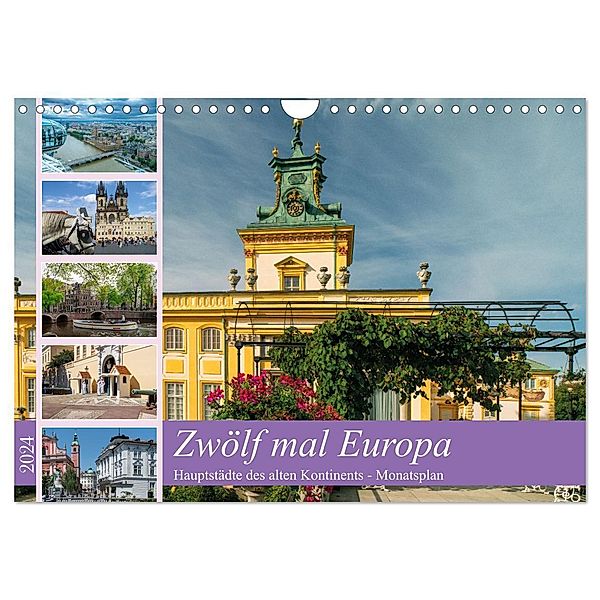 Zwölf mal Europa (Wandkalender 2024 DIN A4 quer), CALVENDO Monatskalender, Andy Tetlak