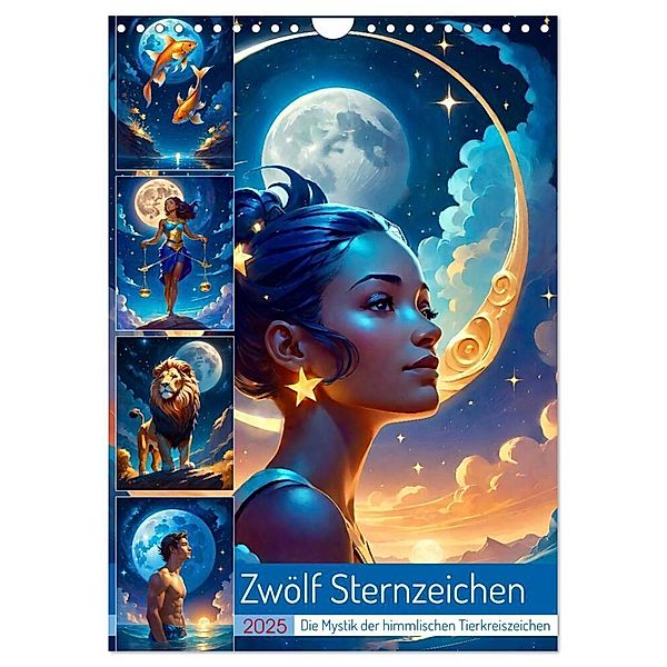 Zwölf Sternzeichen (Wandkalender 2025 DIN A4 hoch), CALVENDO Monatskalender, Calvendo, Steffani Lehmann