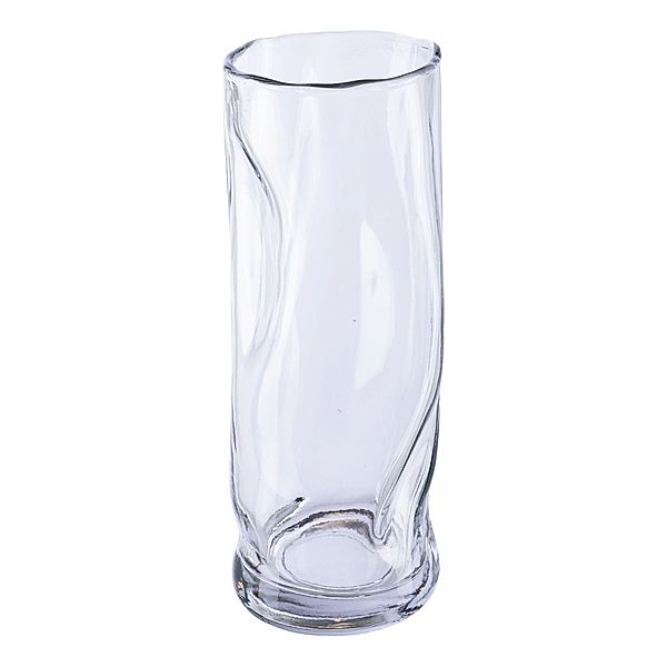 Zylinder Vase aus Glas CRUNCH, 26x9x9 cm (Farbe: klar)