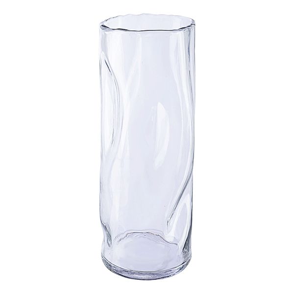 Zylinder Vase aus Glas CRUNCH, 30x11x11 cm (Farbe: klar)