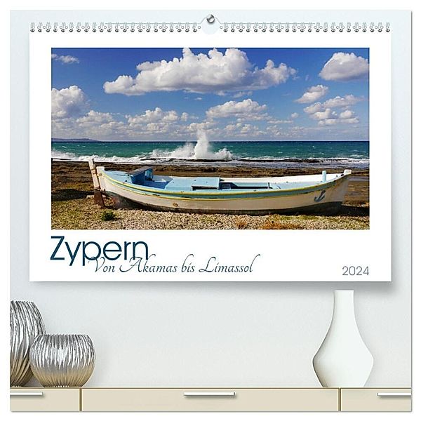 Zypern. Von Akamas bis Limassol (hochwertiger Premium Wandkalender 2024 DIN A2 quer), Kunstdruck in Hochglanz, Lucy M. Laube