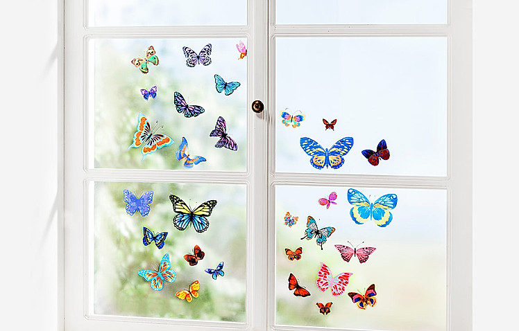 Schmetterlinge als Fenstersticker