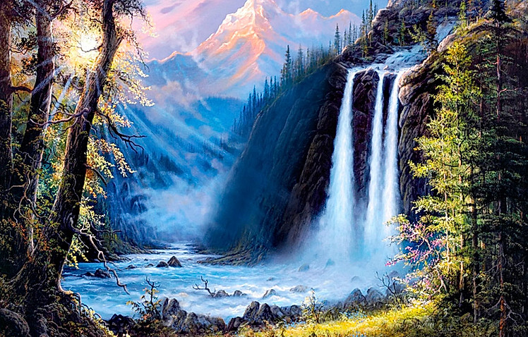 Hobby finden: Diamond Painting Wasserfall