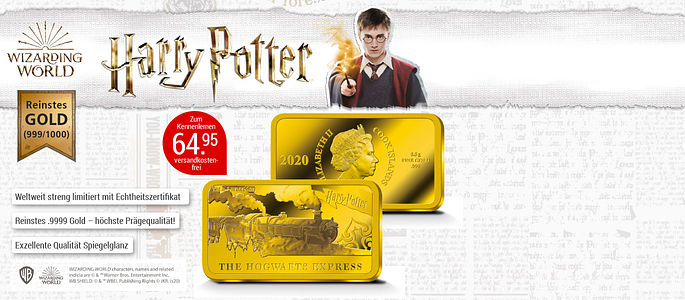 Die Gold-Münzbarren "Harry Potter" jetzt bei Weltbild.ch