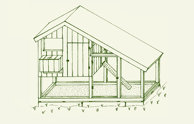 Hühnerstall bauen Anleitung aus „Hühnerställe bauen“, Verlag Eugen Ulmer*