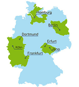 Landkarte Deutschland Orbisana Sanitätshäuser